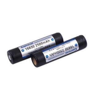 1- KeepPower 16650 3.7V 2500mAh 손전등용 보호 충전식 리튬 이온 배터리