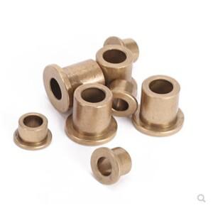 10PCS ID 2mm 3mm 4mm 5mm 황동 플랜지 자체 윤활 베어링 분말 야금 오일 구리 부싱 가이드 슬리브