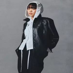 히스 헤지스 우먼 26SS [시즌오프][HIS] 블랙 램스킨 레더 자켓 HRJU6E909BK