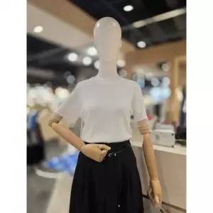 한정수량 (플라스틱아일랜드)쉬폰 라인 골지 티셔츠 PS7XB1G1