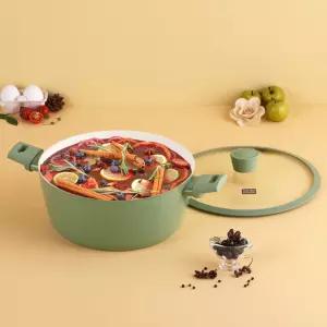 키친플라워 쿠킨 올리오 세라믹 인덕션 곰솥냄비 28cm (그린)