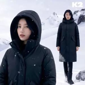 [롯데백화점]케이투 역시즌 수지 구스 롱패딩 씬에어 바이브맥시 KWW24546