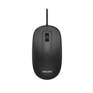 필립스 SPK7238 저소음 양손 유선 마우스 블랙