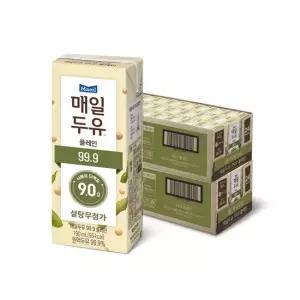 매일유업 매일두유 99.9 플레인 2박스 190ml X 48팩)