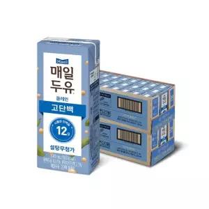 매일유업 매일두유 고단백 플레인 2박스 190ml X 48팩)