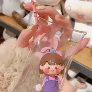 일본 가챠 pvc 파우치 키링 인형 똑딱이 투명 케이스 가챠파우치키링 (WEEC29F)