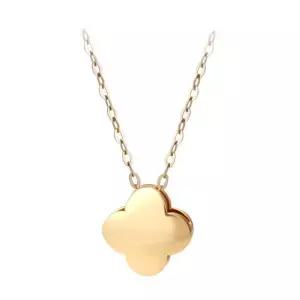 [미니아트]네잎클로버 민자 펜던트 14K 골드 체인 금 목걸이 42cm