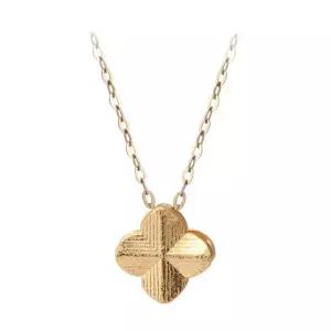 [미니아트]네잎클로버 스지 펜던트 14K 골드 체인 금 목걸이 42cm