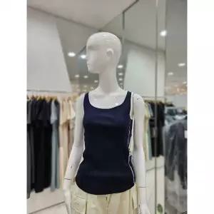 한정수량 보브 배색 라인 슬리브리스 티셔츠(71152404A1)