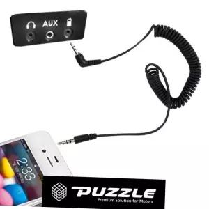 차량용 aux 핸즈프리 커넥터 2.5mm 3.5mm 변환 단자 스프링 코일 오디오 잭 이어폰변환젠더 옥스선 스프링케이블