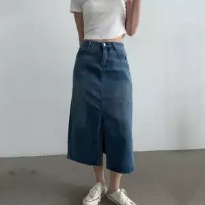 셀럽하우스 여성 앞트임 스커트 중청데님 청치마