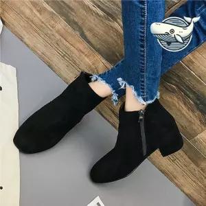 스타일리시 스웨이드 앵클부츠 겨울