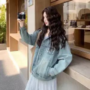 무천도사 데님 봄 여성용 여자 자켓 코트 KKE1