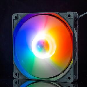 P1 RGB 팬 120mm PC 컴퓨터 케이스 레인보우 방열판 4핀 12cm CPU 쿨러 저소음