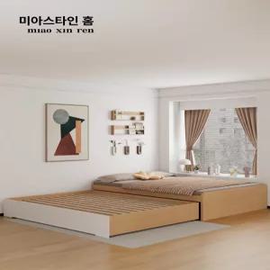 꾸꾸상점 슬라이딩2층침대 철제 프레임 이층침대 이층