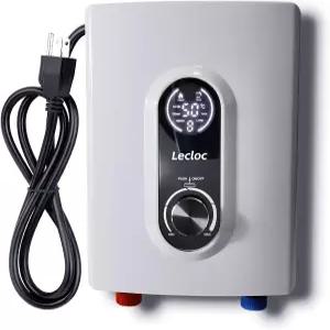 LECLOC 미니 탱크리스 언더 싱크 인스턴트 온수기 전기 3kW 120V 플러그인 확대된 LED 디지털 디스플레이