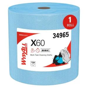 WypAll GeneralClean X60 의류 멀티태스킹 청소 물티슈 점보 34965 튼튼하고 흡수력이 뛰어난 수건 파란색