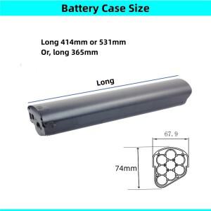 자전거 프레임 히든 Ebike 배터리 박스 세미 4 핀 커넥터 포함 18650 셀 36V 52 30 개