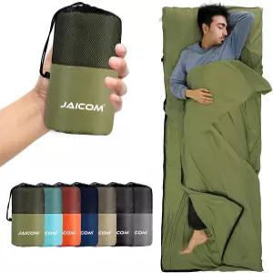 JAICOM 침낭 라이너 여행 시트 및 성인용 초경량 휴대용 여름 - 배낭 호텔 호스텔 출장 캠핑에