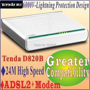 Tenda D820B 고속 DSL 인터넷 모뎀 2 +, 1 포트 스위치, 이더넷 케이블 개, 분배기 전화선 개 포함