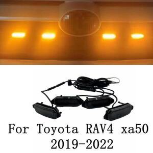 차량용 LED 프론트 그릴 주행등, 도요타 2019 2020 앰버 라이트, RAV4 용, 방수 12V 24V, 4 개