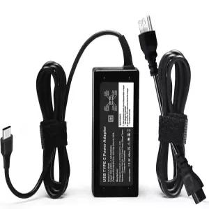 65W Dell 노트북 충전기 USB-C용 GVKRLXZ 교체 Latitude/Chromebook/XPS 65와트 타입 C AC 전원 어댑터