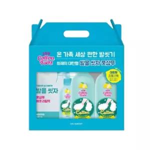온더바디 코튼풋 레몬민트향 풋샴푸 385ml 2개 + 리필 500ml 1개 /대용량 기획팩