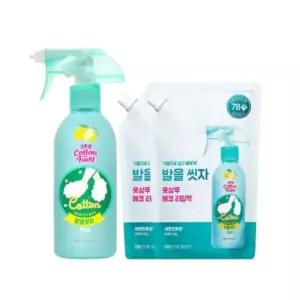 온더바디 코튼풋 발을씻자 풋샴푸 레몬 510ml+레몬향 리필 500ml 2개