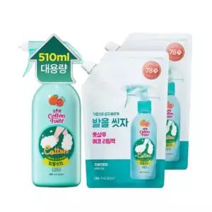 온더바디 코튼풋 발을씻자 풋샴푸 510ml 자몽 1개+리필 500ml 자몽 2개