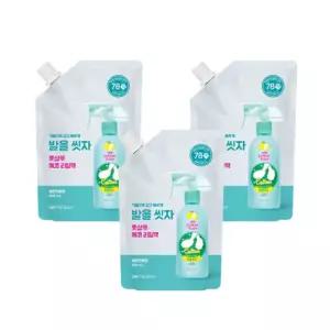 온더바디 코튼풋 발을씻자 풋샴푸 리필 500ml 레몬 3개