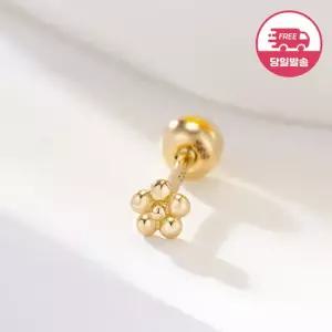 [비앤비골드] 당일발송 14K 미니 골드볼 플라워 피어싱 한쪽 JAE42453