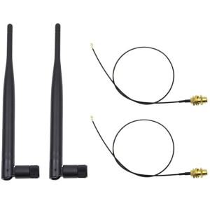 와이파이 안테나 5dbi 21cm U.FL/IPEX - RPSMA 점퍼케이블 케이블 2.4GHz 옴니 부스터 AP WLAN 라우터 모뎀