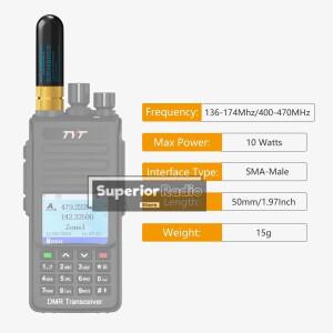 SRH805S 미니 짧은 안테나 5cm/1.97인치 SMA-남성 VHF UHF 듀얼 밴드 1/2/5pcs LT-6100 TH-UV99 M-13프로 P