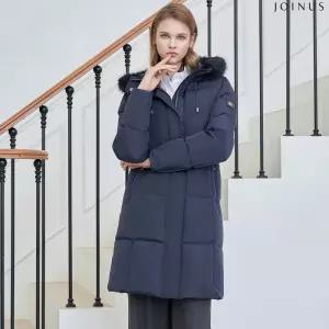 조이너스 네이비 퍼 트리밍 다운 코트 J244B801A25 1300885