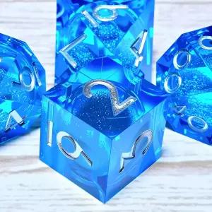 던전 앤 드래곤 DND 5e RPG 선물용 DND 레진 주사위 7개 세트 보드 게임 테이블탑 롤플레잉 주사위 게임 생