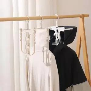 회전 후드티 옷걸이 5p 플라스틱 스웨터 맨투맨 후크 옷걸이