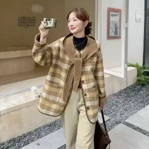 블랙팬서 여자 모직 양면 외투를 OPH1