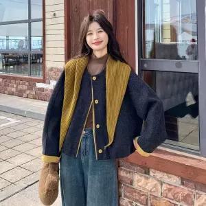 블랙팬서 그레이 여성 모직 다크 코트 끈 케이프 OPH1