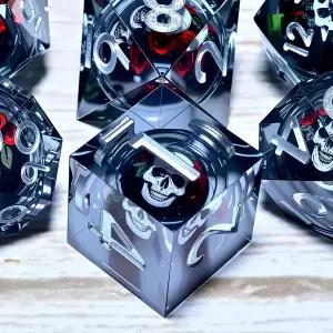 던전 앤 드래곤 DND 5e RPG 선물용 DND 레진 주사위 7개 세트 보드 게임 테이블탑 롤플레잉 주사위 게임 생