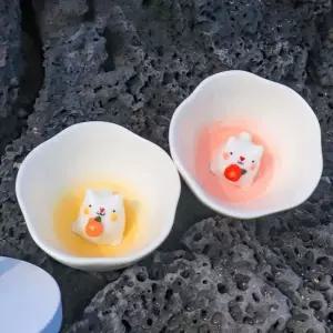 제주고양이 도자기잔 술잔 사케 감성소품 혼술 홈바 찻잔