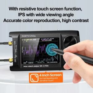 PORTXVNSA NanoVNA-H4 Plus 50KHz ~ 2.7GHz 휴대용 벡터 네트워크 분석기 안테나 케이블 RF