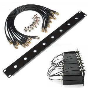 프론트 마운트 안테나 재배치 랙 키트, Shure & Sennheiser용 8 어댑터, 8 BNC to BNC 20 인치 케이블, 1U