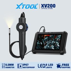 XTOOL XV200 자동차 내시경 검사 보어스코프, XV100 8.5mm HD 내시경 카메라, 마이크로 8 LED, D9S X100MAX