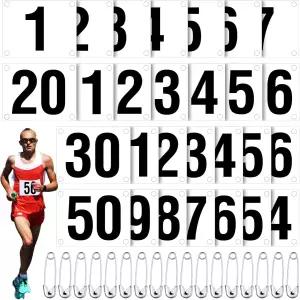 마라톤 스포츠 대회 이벤트용 안전 핀이 장착된 러닝 비브 넘버 방수 기능 6 x 7.5 인치