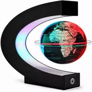 아힐잠 자기부상 플로팅 글로브 LED 조명이 있는 반중력 청소년 및 성인을 위한 독특한 책상 장식 홈