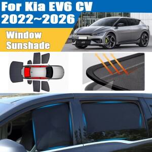 호환 EV6 CV 2022~2026 차량용 메쉬 햇빛 가리개 단열 자석식 UV 차단 바이저 자동 차광 액세서리