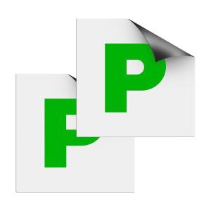 자동차 신인 운전자 완전 자기 P 플레이트 - 1 또는 2팩 초강력 자석 고속날아가지 않음