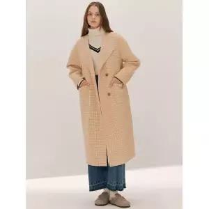 코벳블랑 [COVETBLAN] 체크 핸드메이드 코트(V216MCT106W)