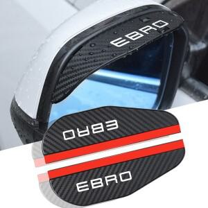 EBRO S400 자동차 스타일링 액세서리 2pcs 백미러 탄소 섬유 빗물 커버