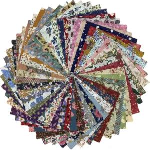 50PCS 0인치 x 00 프리컷 면직물 사각형 원단 재봉 퀼트 포터홀더 DIY 및 퀼팅 초보자용 번들